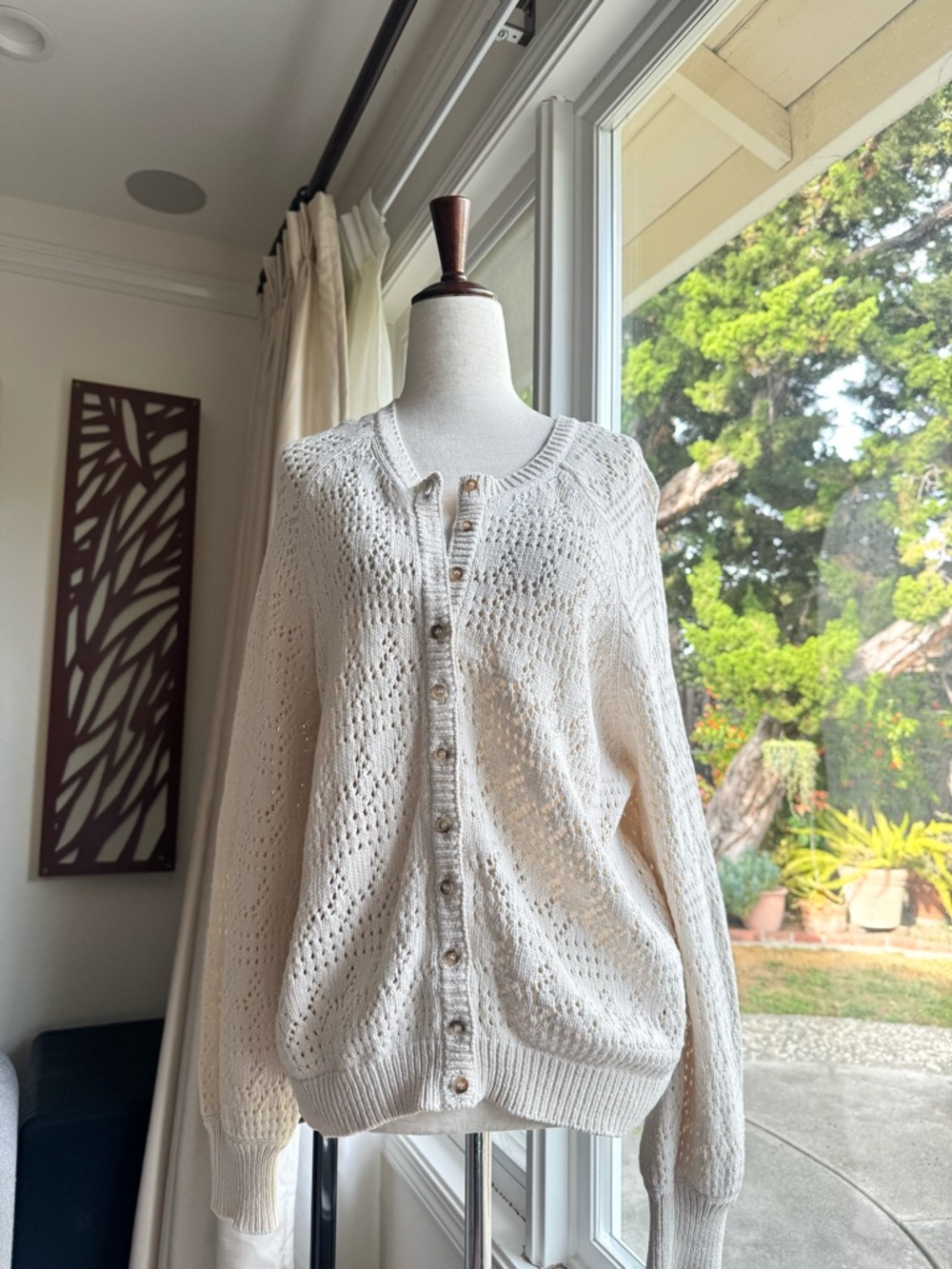 Sezame Capucine Cardigan Small Cream - Picture 2 of 12